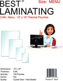 Best Laminating - 5 Mil Clear Menu Size Thermal Laminating Pouches 11.5 X 18 - Brand New