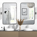 2 Pack Bathroom Mirror Wall Rounded Rectangle 24" x 36" 115103B-2P - Black - Like New