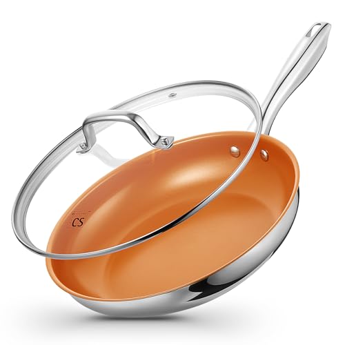 KOCH SYSTEME CS Stainless Steel Pan 12 Inch - STEEL COPPER - Like New