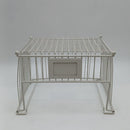 GENERIC STACKABLE WIRE BASKET WITH LABEL HOLDERS LENGTH 11 X 10 X 7 - WHITE - Like New