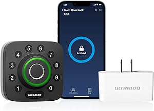 ULTRALOQ Smart Door Lock U-Bolt Pro Smart Lock WiFi Keyless Entry - Black New