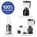 NUTRIBULLET 24 OZ CUP WITH TO-GO LID - CLEAR/BLACK - Like New