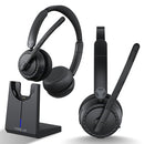 TREBLAB WIRELESS BLUETOOTH HEADSET, BLUETOOTH 5.3, 40MM DRIVERS, C7-PRO - BLACK - Like New