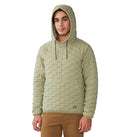 OM0121 Mountain Hardwear Men's Stretchdown Light Pullover Hoody Mantis Size S - Like New