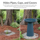 Sunnydaze Gleeful Garden 23" Iron Pedestal Bird Bath for Outside - Matte Blue - Like New