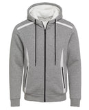 BLU ROCK MEN'S FLEECE LINED REFLECTIVE TECH FULL ZIP HOODIE - S - HEATHER GRAY - Brand New
