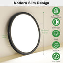 ZEMTY 4PACK LED FLUSH MOUNT CEILING LIGHT 12 INCH 24W DIMMABLE ROUND - BLACK - Like New