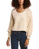 Saltwater Luxe Everlee Long Sleeve Scoop Neck Sweater Bone MD - Brand New