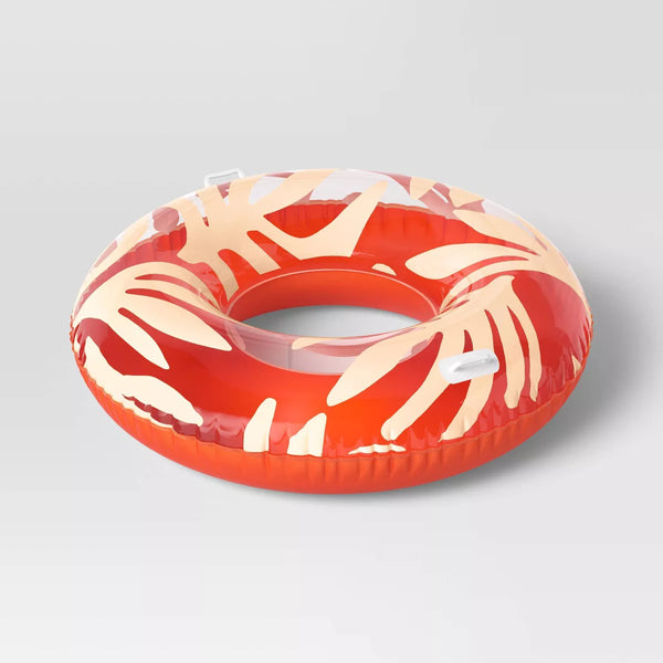SUN SQUAD 48'' TUBE HANDLES INNER TUBE - ORANGE/WHITE LEAVES - Like New