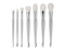 LA SANTE 7-PIECE SET: DESIGNER MAKEUP BRUSHES - SILVER - Like New