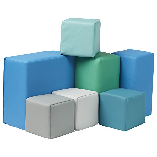 ECR4Kids SoftZone Toddler Foam Building Blocks Foam Playset 7-Piece Set - Like New