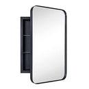 VANA NALA Brushed Nickel Recessed Bathroom Mirror Wall Cabinet - B09VGW275M - Brand New