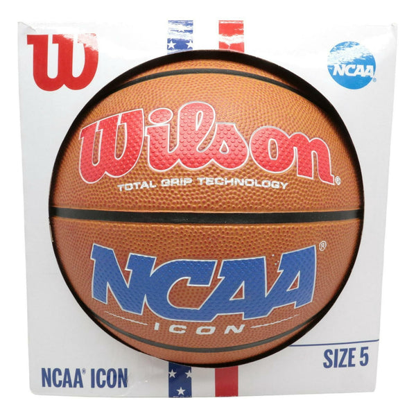 WILSON NCAA ICON TOTAL GRIP 27.5" (AGES 5-8) BASKETBALL - SIZE 5 - BROWN - Brand New