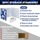 STORAGE STANDARD 22-PACK DESK DIVIDERS, GEO, DURABLE & WATERPROOF PLASTIC - BLUE - Brand New