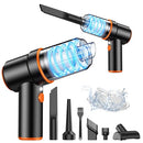 KMM HANDHELD CAR VACUUM CLEANER, 9000PA VACUUM CLEANER & AIR DUSTER BLACK/ORANGE - Like New