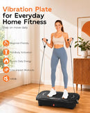 HOPHORSE VIBRATION PLATE VIBRATING FITNESS PLATFORM WEIGHT LOSS - BLACK - Like New