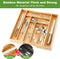 SECURA EXPANDABLE KITCHEN DRAWER ORGANIZER 8 SLOTS, FLATWARE - DO-4333 - BAMBOO Like New