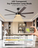 VACZON 60 INCH CEILING FANS WITH LIGHTS AND REMOTE VZA01A122 - BLACK - Like New