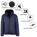 SPIRE BY GALAXY MENS SHERPA-LINED HOODED PUFFER JACKET LARGE - NAVY - Brand New