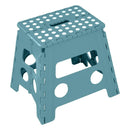 LEXI HOME 12" FOLDING STEP STOOL WITH HANDLE - TEAL - Like New