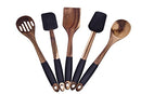TOOKSA PREMIUM 5 PIECE ACACIA UTENSIL SET BLACK TKS-ACAUTENSIL-5P-BK - Like New