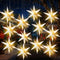 VIHOSE 12 PC LARGE WHITE MORAVIAN 15'' LED TREE TOPPER 3D LIGHTED HOLIDAY XMAS - Like New
