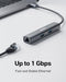 ANKER USB C HUB ADAPTER 5-IN-1 USB C ADAPTER 4K HDMI ETHERNET PORT - GRAY - Like New