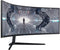 For Parts: SAMSUNG 49” Odyssey G9 Gaming Monitor Dual QHD - BLACK/WHITE - DEFECTIVE SCREEN