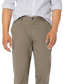 AMAZON ESSENTIALS MEN STRAIGHT-FIT WRINKLE-RESISTANT CHINO PANT TAUPE 42W X 28L - Brand New
