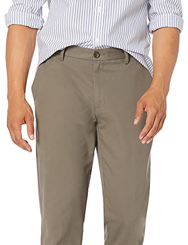 AMAZON ESSENTIALS MEN STRAIGHT-FIT WRINKLE-RESISTANT CHINO PANT TAUPE 42W X 28L - Brand New