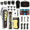 LQT HAIR CLIPPERS 3-PIECE MEN'S PROFESSIONAL CORDLESS HAIRCUTTING - GOLD/BLACK - Like New