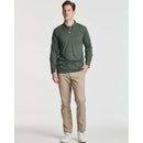 REAL ESSENTIALS 3 PACK LONG-SLEEVE POLO SHIRT - SIZE: MEN XL - BLUE/GREEN/BLACK - Like New