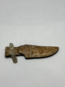 VETUS Damascus Hunting Knife w/ Ram's Horn Handle - Like New