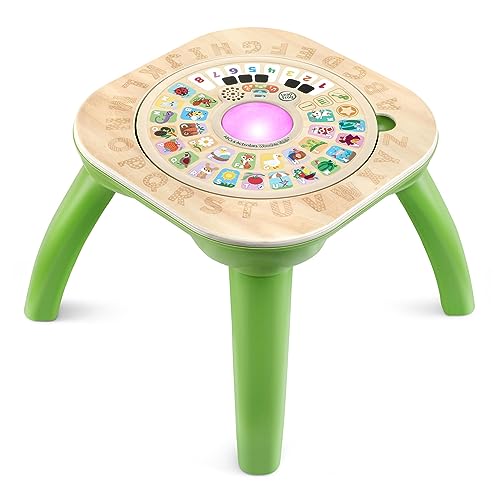 LEAPFROG ABCS AND ACTIVITIES WOODEN TABLE - RAINBOW MULTICOLOR/GREEN - Like New