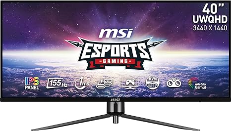 MSI 40" 3440x1440 155Hz FreeSync Premium MAG401QR - Black Like New