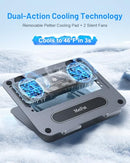 METFUT LAPTOP COOLING PAD WITH DETACHABLE FAN & COOLER CHANGE HEIGHT ANGLE BLACK - Like New