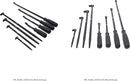EXXO 8pcs Pry Bar 8, 12, 18, 25" Handle Prybars 6, 12, 16, 20" Rolling Pry Bars - Brand New
