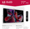 LG G3 77" OLED evo 4K Smart Flat Screen TV, Remote, Alexa, OLED77G3PUA - Black - Like New