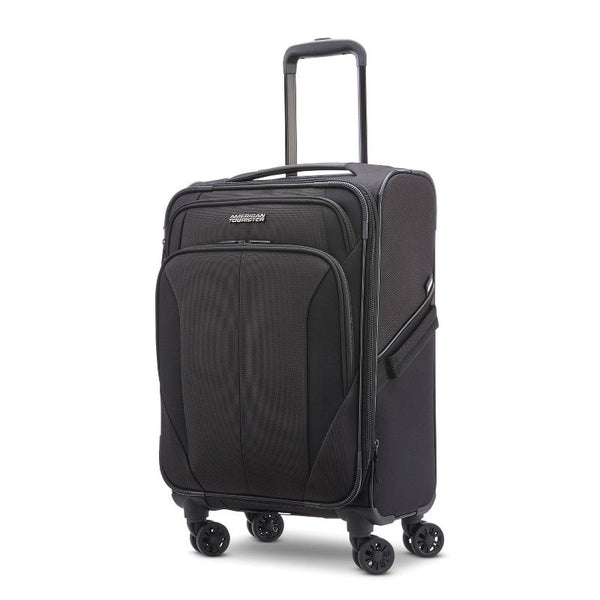 AMERICAN TOURISTER PHENOM SOFTSIDE CARRY ON SPINNER SUITCASE - BLACK - Like New