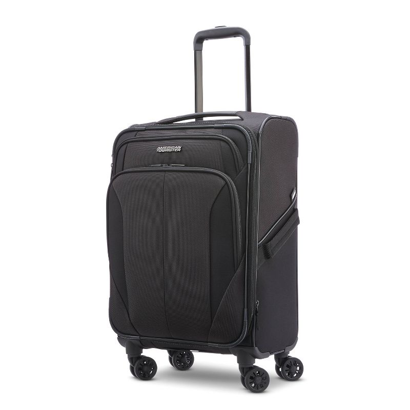 AMERICAN TOURISTER PHENOM SOFTSIDE CARRY ON SPINNER SUITCASE - BLACK - Like New