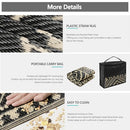 VSIWB Waterproof Outdoor Rug 9x12 ft, Reversible Plastic Straw Mat - Black - Brand New