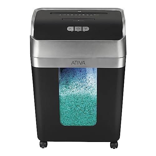 ATIVA 14-SHEET SUPER MICRO-CUT SHREDDER A14MC19 - BLACK - Like New