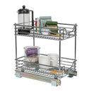 Household Essentials Glidez Chrome-Plated Steel 2-Tier Sliding Cabinet Organizer - Like New