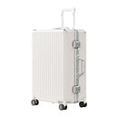 ANYZIP LUGGAGE PC+ABS ALUM FRAME ZIPPERLESS CHECKED LUGGAGE 24" - WHITE - Brand New