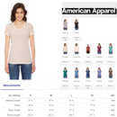 TR301W American Apparel Ladies Triblend Short-Sleeve T-Shirt New
