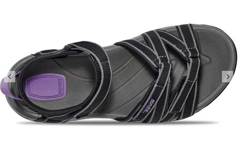 4266 Teva Women's Tirra Sandal Black/Grey 8 Like New