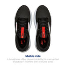 BROOKS MEN’S GHOST MAX 2 RUNNING AND WALKING SHOES BLACK/WHITE/FIERY RED 10.5 - Like New