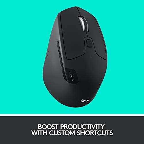 Logitech M720 Triathlon Multi-Device Wireless Mouse Bluetooth USB Unifying - Like New
