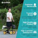 ELENKER STEERABLE KNEE SCOOTER FOLDABLE KNEE WALKER WITH BASKET - BLACK - Like New