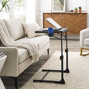 Living and More Tray Folding Table, Folding Table with Cup Holder - Black - Like New